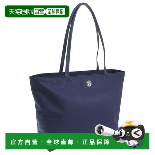 日本直邮Tory Burch 女士尼龙托特包 小号 A4适用 海军蓝 171477-