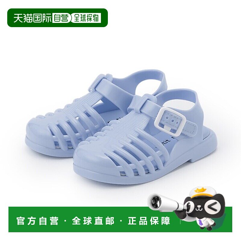 1h可退 日本直邮petit main 儿童 夏季PVC材质凉鞋心形装饰易穿脱图片