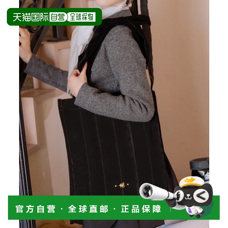 1h可退 日本直邮WILLSELECTION 女装 贝尔贝绒托特包 单肩蝴蝶结