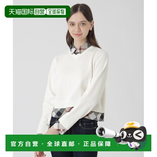 1h可退 日本直邮BLUE LABEL CRESTBRIDGE 女装 棉尼龙拼接针织套