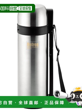 【日本直邮】PEARL METAL冷水壶Refres广口双层不锈钢水壶1800ml