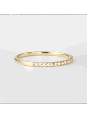 日本直邮日潮 agete 阿卡朵 K18半永恒戒指钻石