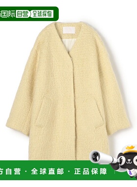 1h可退 日本直邮BALLSEY 女装 V领中长毛呢外套 柔软质感 混合羊