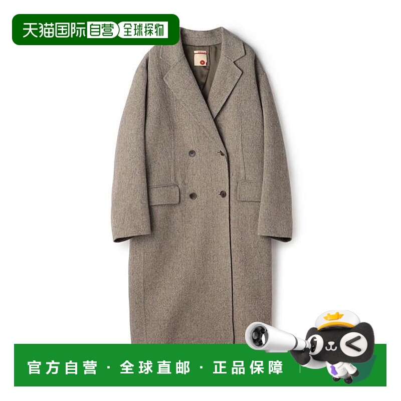 1h可退 日本直邮TOMORROWLAND 燕麦色双面呢长款大衣