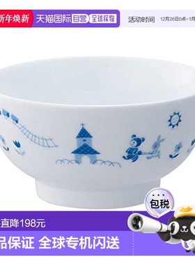 【日本直邮】Noritake则武饭碗10.5cm儿童用微波炉洗碗机可蓝色强