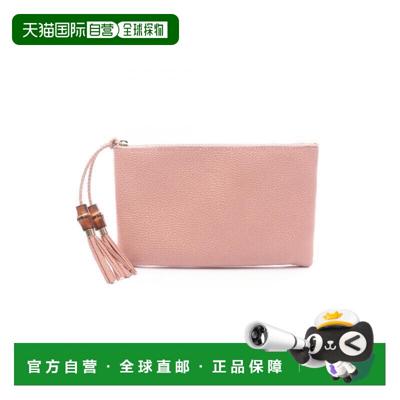 日本直邮中古Gucci古驰女包A级95新Clutch bag手拿包牛皮手拿包粉