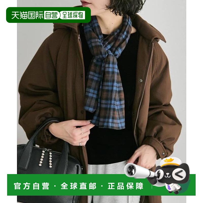 1h可退 日本直邮官方授权 ear PAPILLONNER 棉质格子围巾