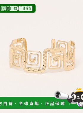 1h可退 日本直邮CAYHANE 女士 柔软真铜可调节立体涡卷方形金属手