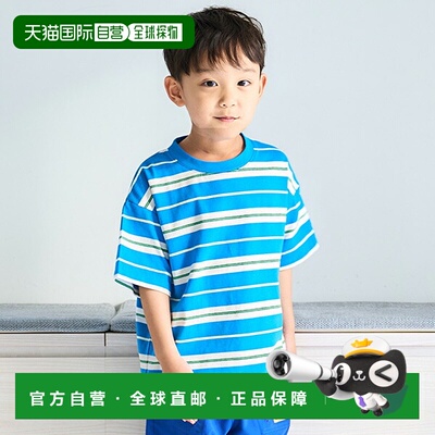 日本直邮and D.petitmain 什锦边框宽半T恤