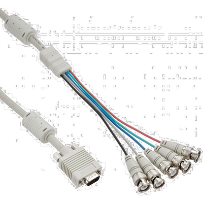 【日本直邮】Sanwa Supply模拟RGB电源线HD15 公头-BNC5 2米