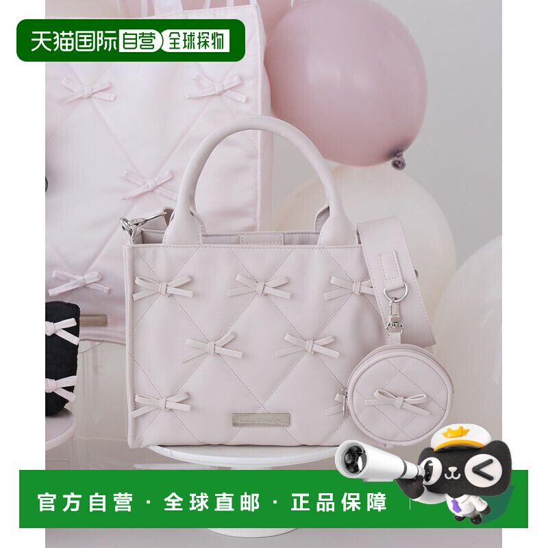 1h可退 日本直邮Maison de FLEUR 女士 绗缝托特包+蝴蝶结小袋 08