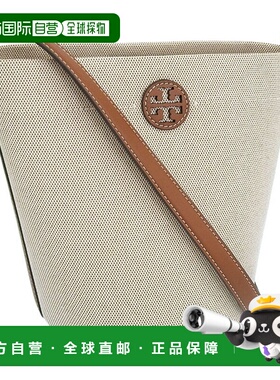日本直邮Tory Burch 女士两用单肩包米色帆布BLAKE 帆布水桶包 16