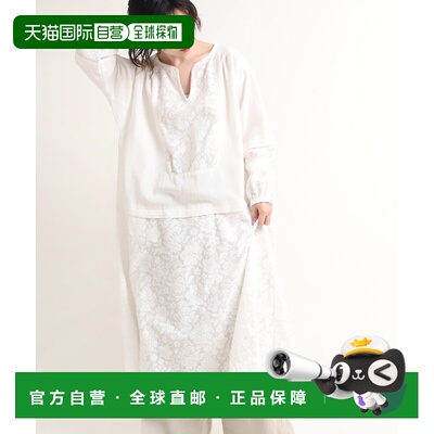 日本直邮RNA-N 女士 教堂风格连衣裙 麻混纺材质 蕾丝切换设计 春