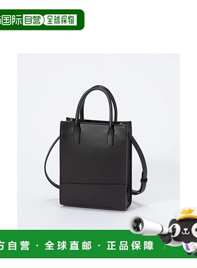 【日本直邮】Il Bisonte女士皮质防水单肩包开口样式黑色大容量