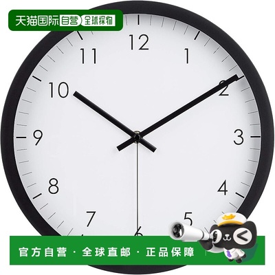 【日本直邮】AmazonBasics亚马逊倍思 挂钟30cm黑1013743-040-A60