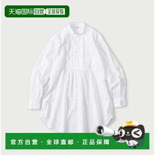 日本直邮45R 巴蒂斯特细布 折褶立领衬衫