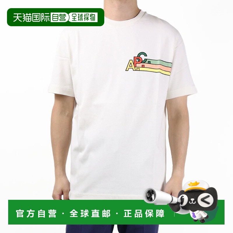 日本直邮APC 图形徽标T恤 COEZC H26327 男士短袖徽标T恤圆领棉质