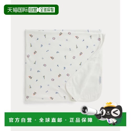 日本直邮Polo Ralph Lauren 儿童 纯棉针织毯 带经典小熊图案 CWP