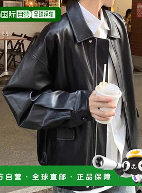 1h可退 日本直邮WEGO 女装宽松仿皮夹克 韩版秋冬外套 DF25AU08L0