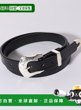 1h可退 日本直邮TORY LEATHER 男女同款西部风银扣皮带 2244腰带