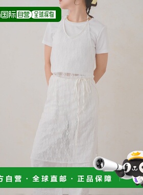 日本直邮Lattice 女装 蕾丝叠穿围裙式上衣 FO26S2NSA00020