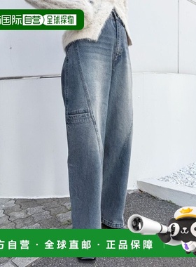 1h可退 日本直邮MURUA 女装 宽松版型直筒牛仔裤 侧边设计感 patc