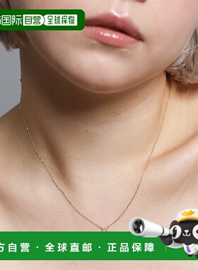 1h可退 日本直邮cui-cui K10YG 黄金圆形乳白光变彩宝石项链 7814