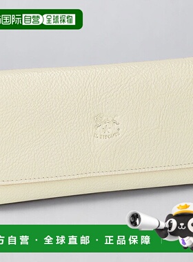 日本直邮IL BISONTE 男女长款钱包 SCW009PV0001 白色钱包 奢华时
