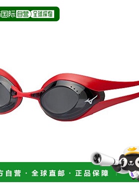 【日本直邮】Mizuno美津浓游泳眼镜红灰色高清防雾N3JE600062泳镜