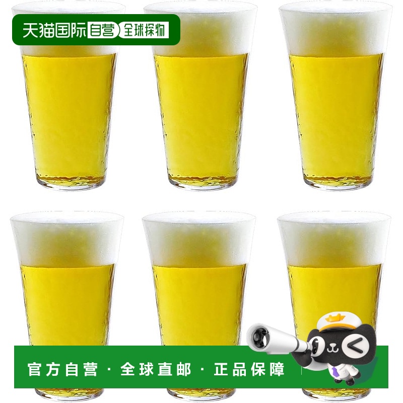 【日本直邮】东洋佐佐木玻璃杯 薄叶玻璃杯 300毫升 6件套 日本制