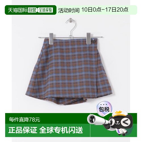 日本直邮URBAN RESEARCH DOORS 儿童 秋季新款 格纹半身短裤 可调