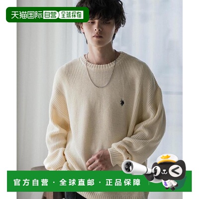 1h可退 日本直邮Rocky Monroe U.S. POLO ASSN. 特别合作粗针圆领