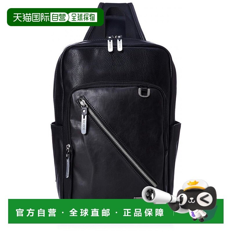 【日本直邮】DEVICE男士包袋男士大容量单肩A4收纳兼容黑色/黑色