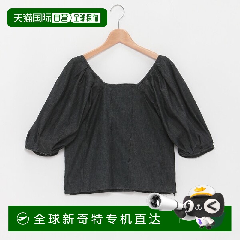 1h可退 日本直邮petit main LIEN 女装 巴尔loon袖牛仔调连衣裙