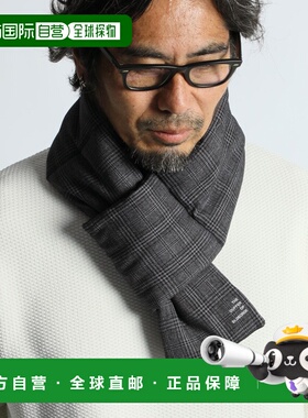 日本直邮DUFFER 男装 短款围巾 中棉保暖