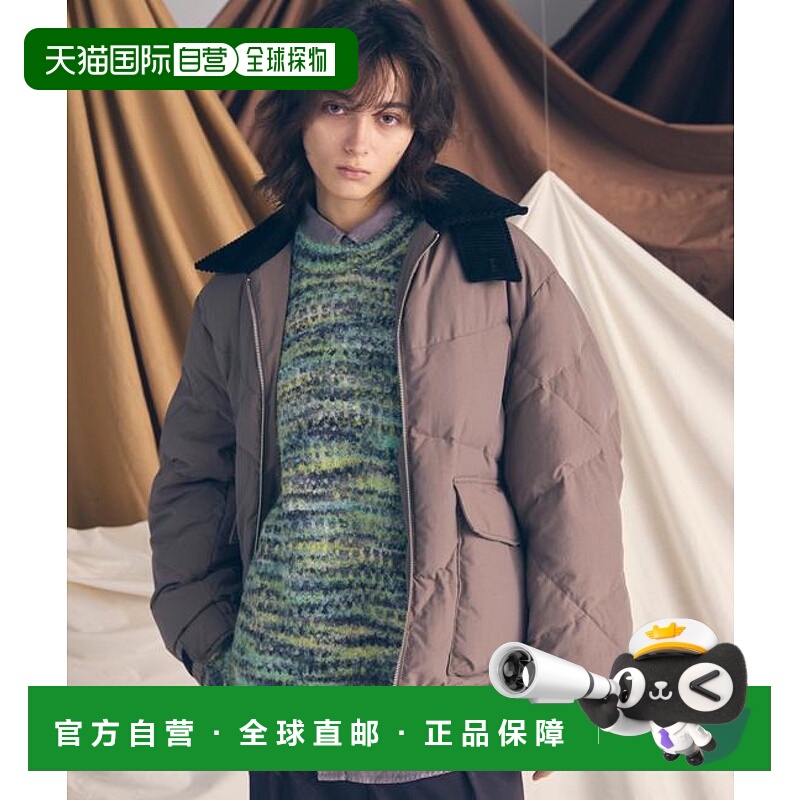 1h可退 日本直邮MAISON SPECIAL 灯芯绒翻领宽松羽绒夹克羽绒服