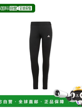 日本直邮adidas W 3s Leg 运动训练紧身健身裤 女款 黑色阿迪达斯