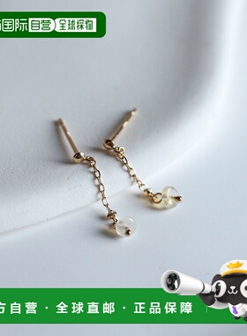 1h可退 日本直邮cui-cui 细链 珍珠母贝 耳坠 K10YG 779144cuicui