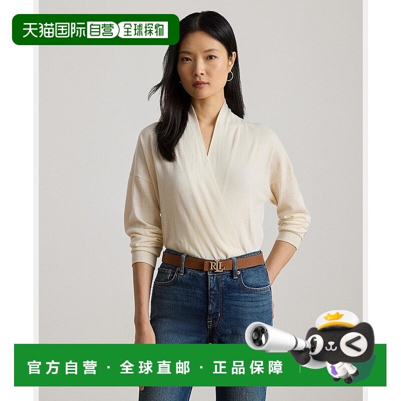 1h可退 日本直邮LAUREN RALPH LAUREN 女装 棉混纺 宽松 长袖套头