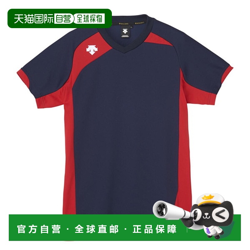 日本直邮DESCENTE 短袖排球衫 DSS-4720B-NVY潮牌透气设计感小众