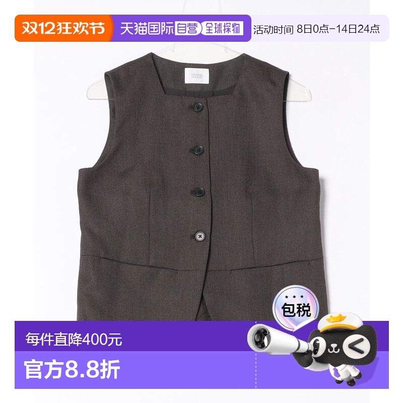 1h可退 日本直邮LOWRYS FARM 女士方领短款马甲 290392
