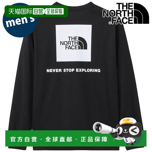 日本直邮The North Face 北面 NT32442-K2 男女同款长袖T恤 黑色