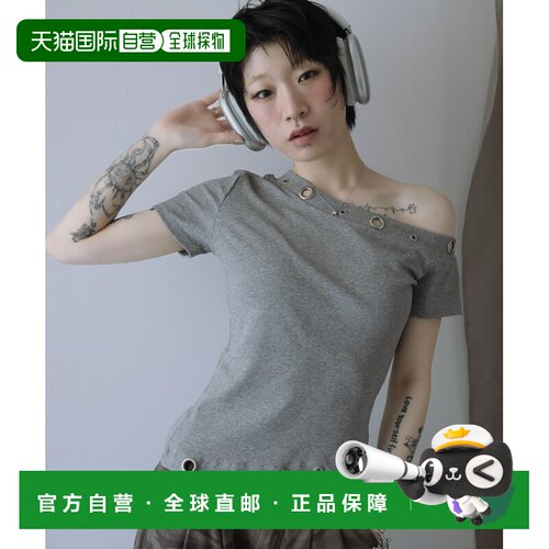 1h可退 日本直邮Ulysses 女装 不对称单肩金属环T恤 DIY26S222