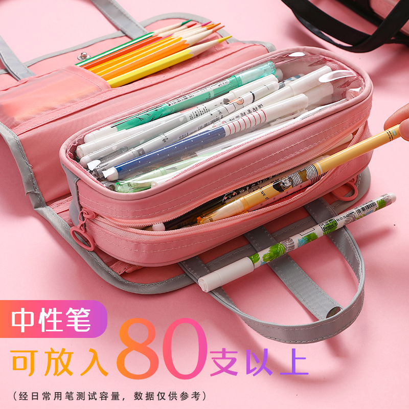 韩国简约大容量透明女ins铅笔盒(非品牌)