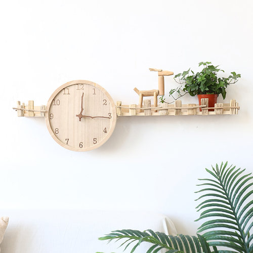 创意网红挂钟客厅卧室现代简约大气钟表家用置物收纳装饰挂墙时钟