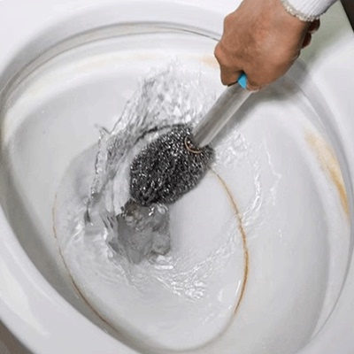 新款钢丝球马桶铁丝刷子洗厕所蹲坑专用清洁神器清洁工具蹲厕便池