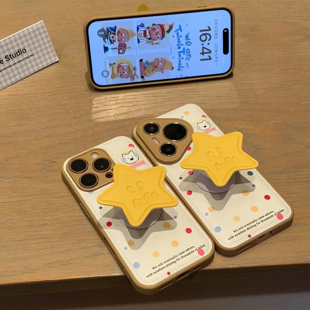 波点小狗立体五角星支架适用苹果17手机壳iPhone16/15秋冬新款华为PURA80可爱NOVA14全包VIVOX300情侣OPPOINS,3C数码配件,手机保护套/壳,淘宝优惠券,粉丝福利购,淘宝优惠卷