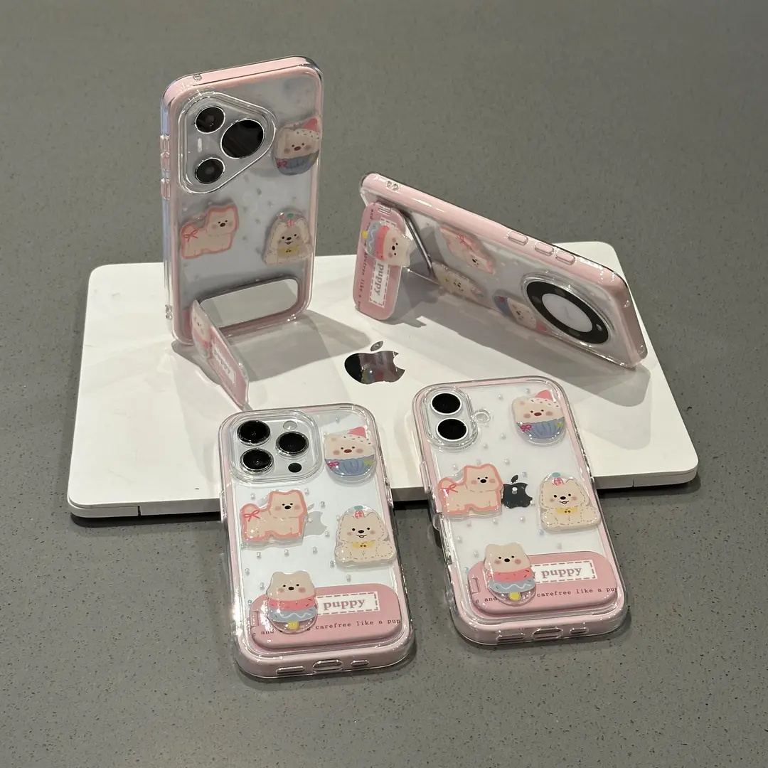 西高地贴片支架适用苹果手机壳