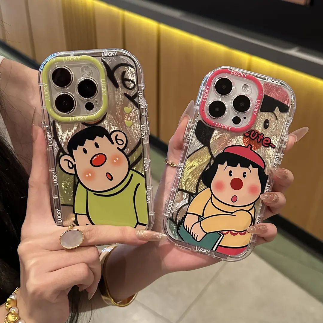 胖虎胖妹适用苹果手机壳