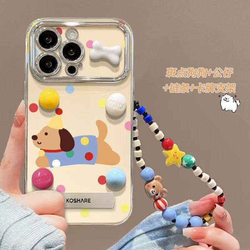 电镀波点腊肠狗适用VIVOS19手机壳X100S新款IQOOZ9